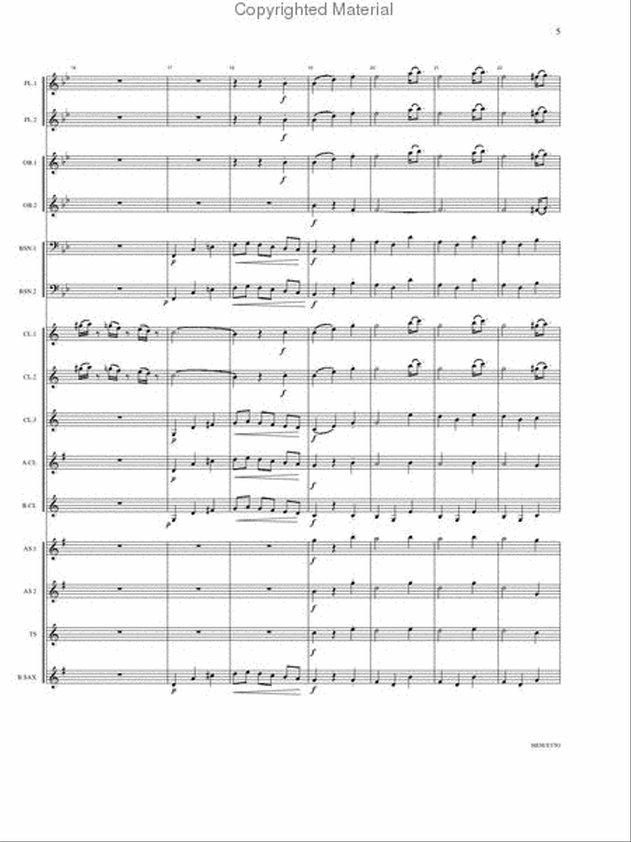 Menuetto, Symphony 85 Concert Band scores gallery preview page 5