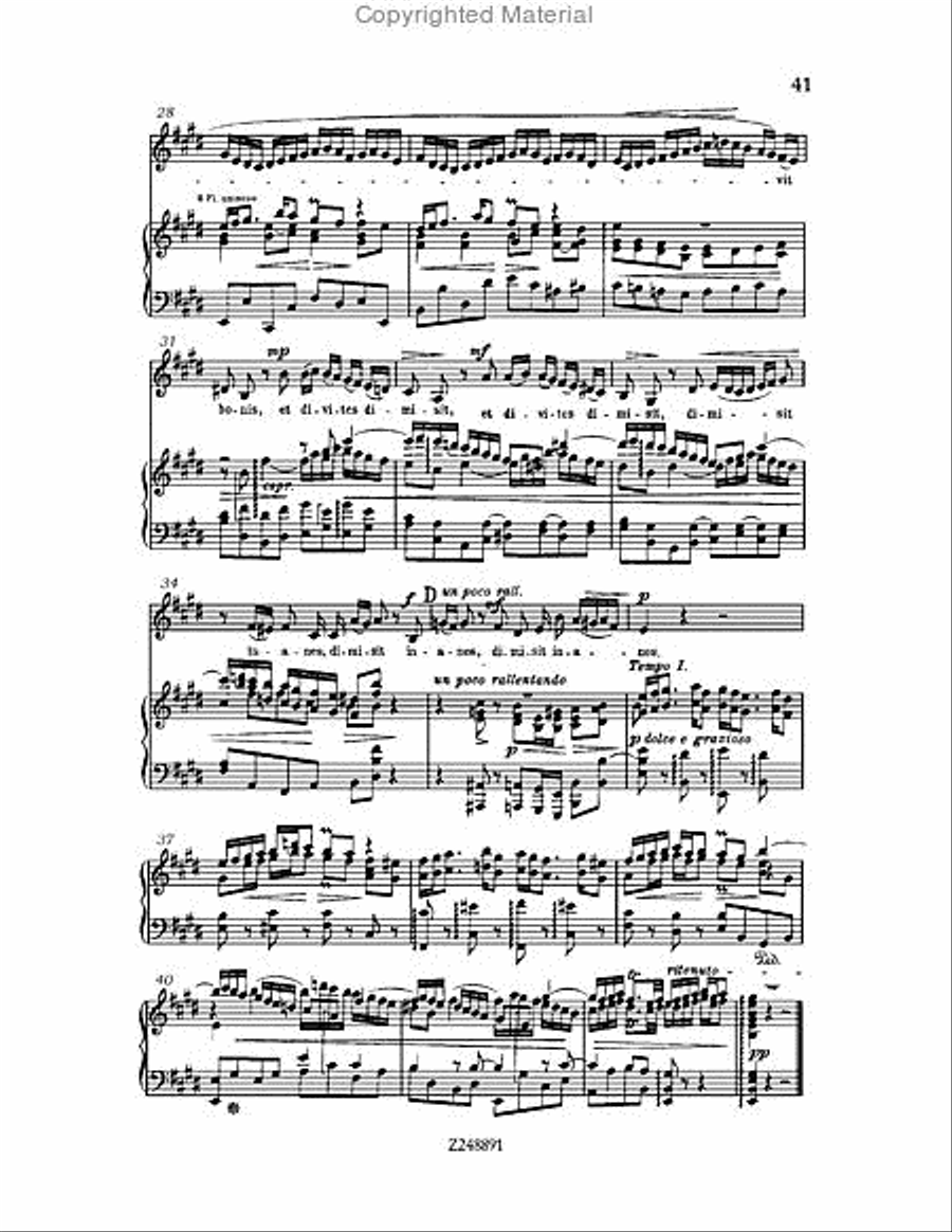 Magnificat in D major, BWV 243 Choir scores gallery preview page 41