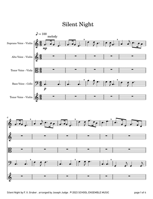 Silent Night for String Quartet in Schools