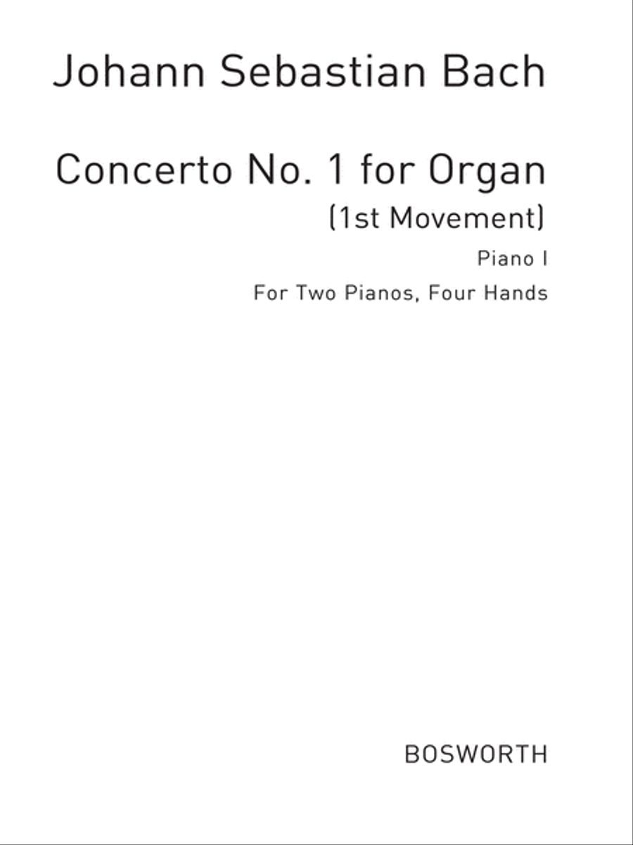 Organ Concerto No.1 1st Movement Piano Duet Piano Solo scores gallery preview page 1