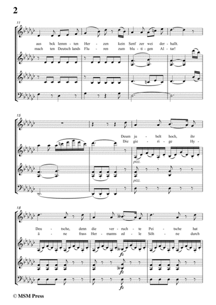 Schubert-Auf den Sieg der Deutschen,in G flat Major,for Voice,2 Violins&Cello image number null