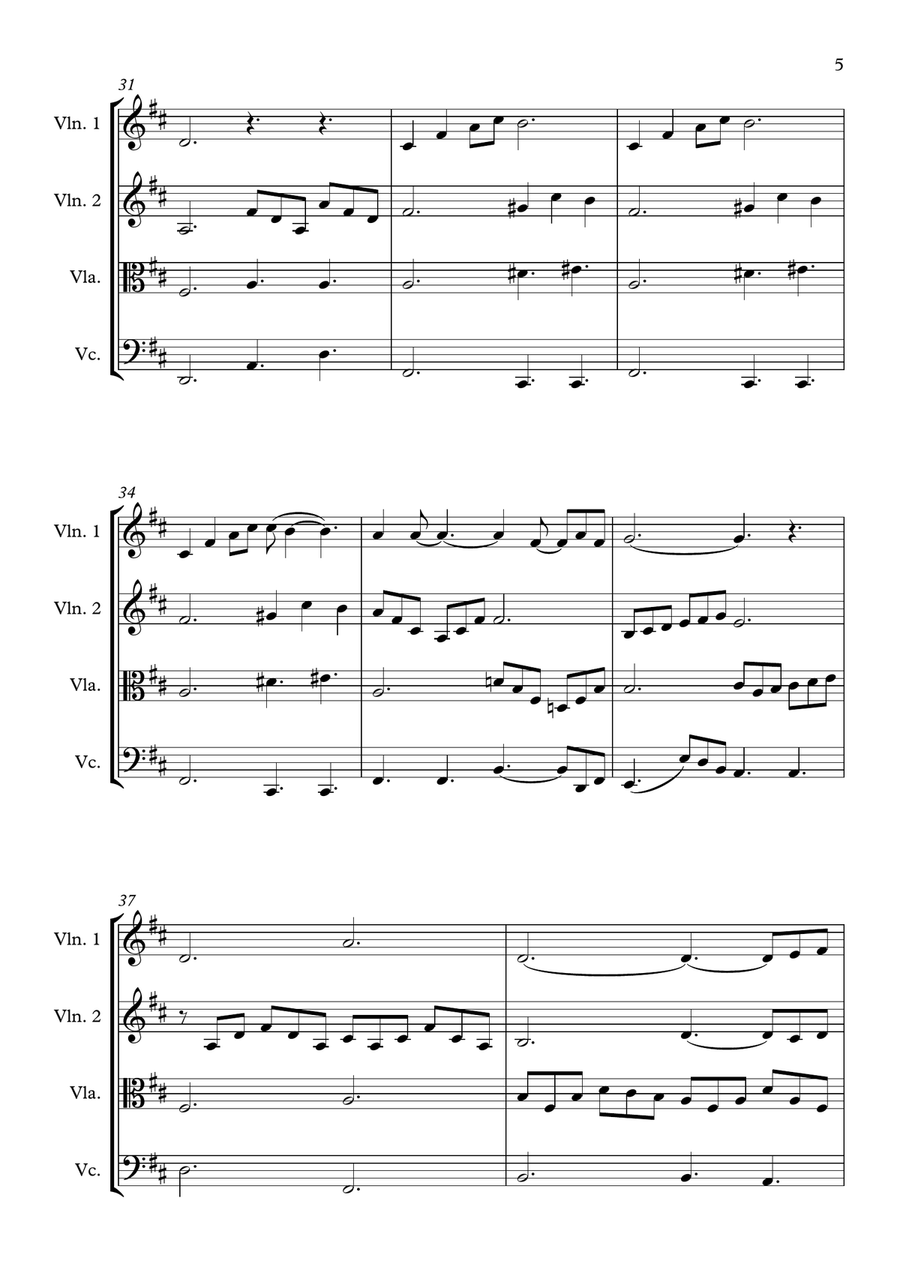 Can't Help Falling In Love String Quartet scores gallery preview page 5