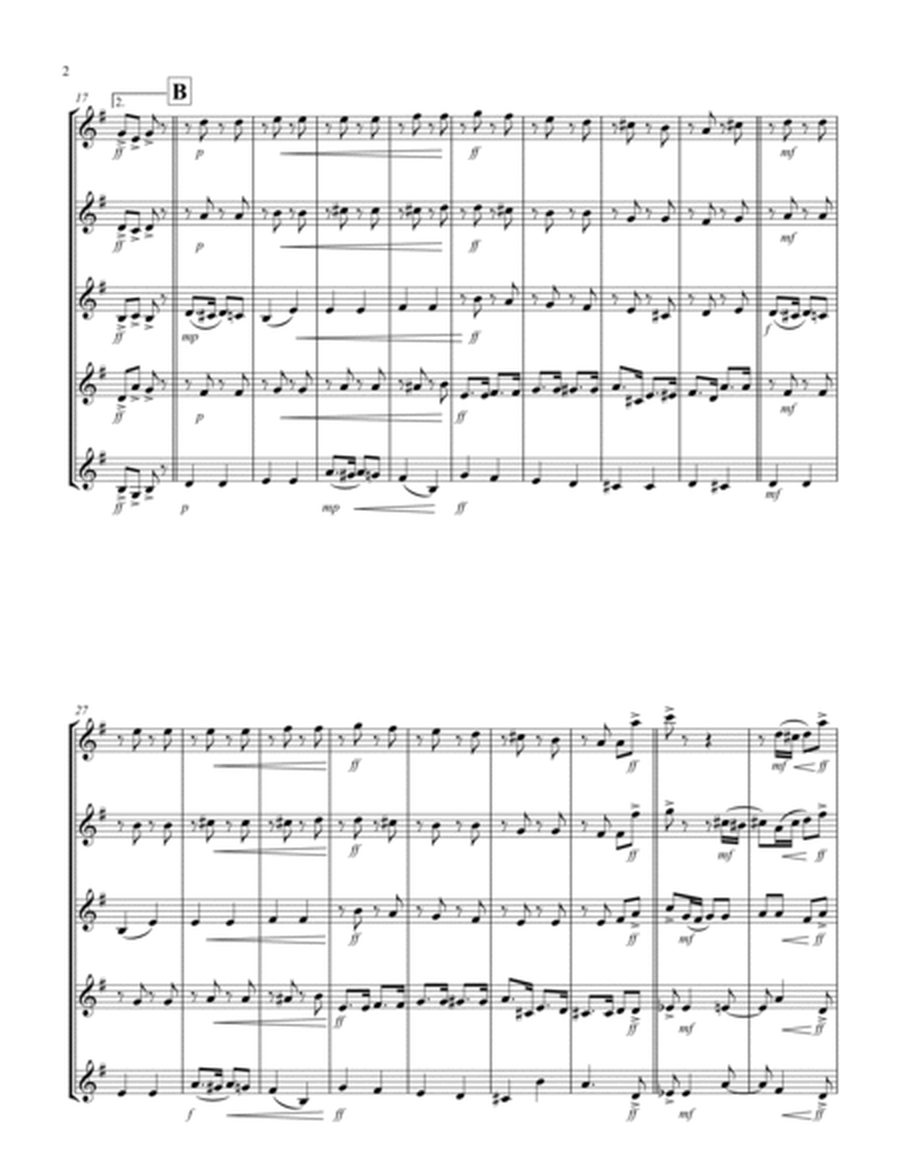 Russian Dance ("Trepak") (from "The Nutcracker Suite") (F) (Tenor Saxophone Quintet)