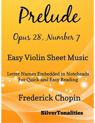 Book cover for Prelude Opus 28 Number 7 Easy Violin Sheet Music