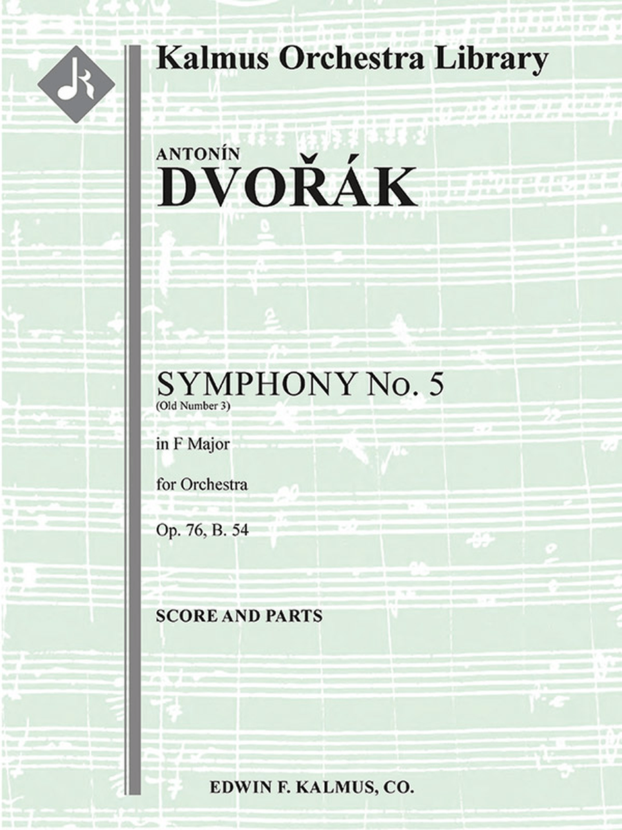 Symphony No. 5 in F, Op. 76/B. 54 [Symphony No. 3 in F, Op. 76 - obsolete numbering] Full Orchestra scores gallery preview page 1