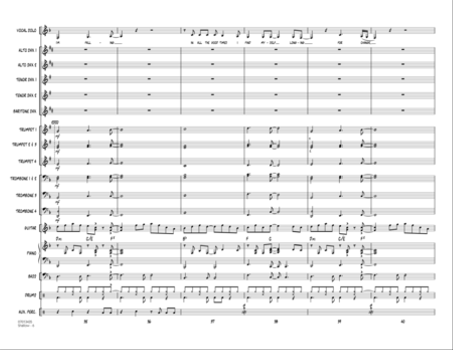 Shallow (from A Star Is Born) (arr. Rick Stitzel) - Conductor Score (Full Score) Jazz Ensemble scores gallery preview page 6