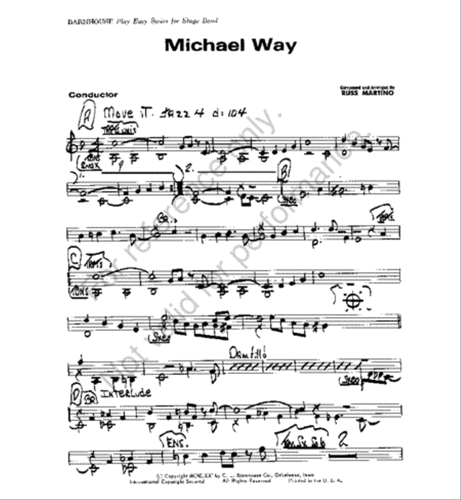 Michael Way Michael Way Jazz Ensemble scores gallery preview page 2