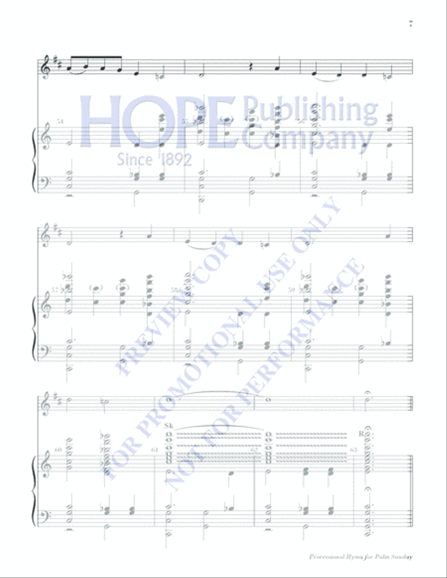Processional Hymn for Palm Sunday 5-Octaves scores gallery preview page 7