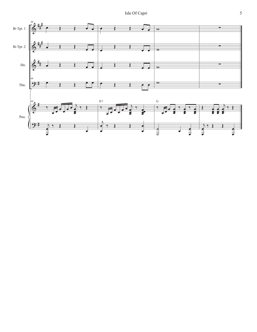 Isle Of Capri Isle Of Capri Brass Ensemble scores gallery preview page 5