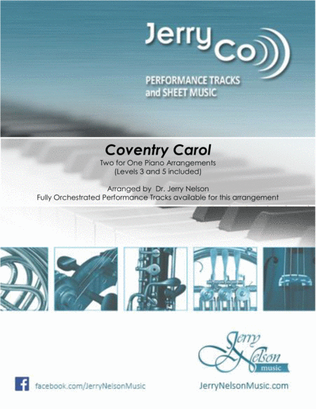 Coventry Carol (2 for 1 PIANO Arrangements - Levels 5 & 3)