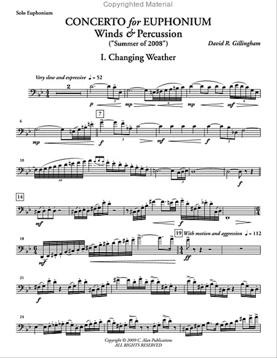 Concerto for Euphonium Concerto for Euphonium Concert Band scores gallery preview page 2