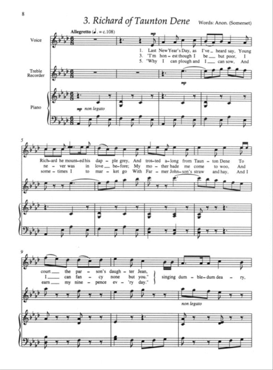 Seven Folk Songs Piano, Vocal, Guitar scores gallery preview page 6