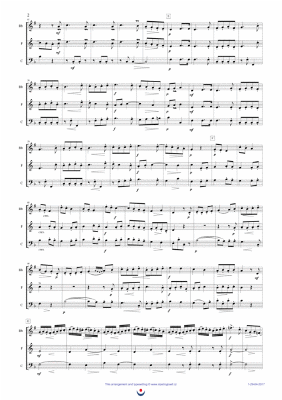 Horn Trios, Nb. 24 - FINALE Brass Trio scores gallery preview page 2