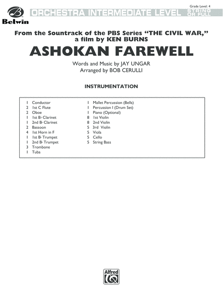 Ashokan Farewell: Score
