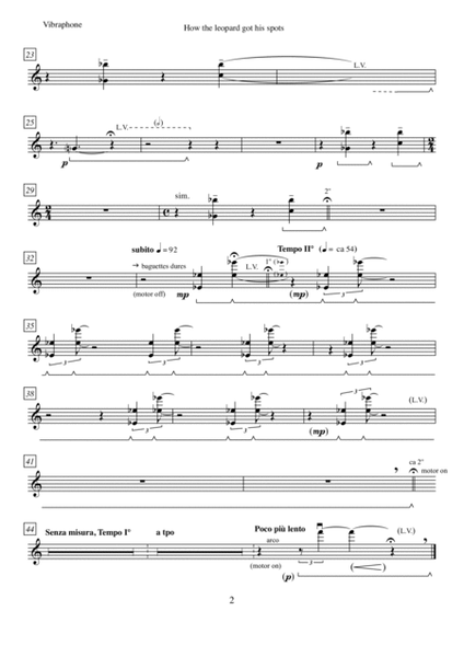 Just so Pieces - How the Leopard got his Spots, Op.18b - set of parts