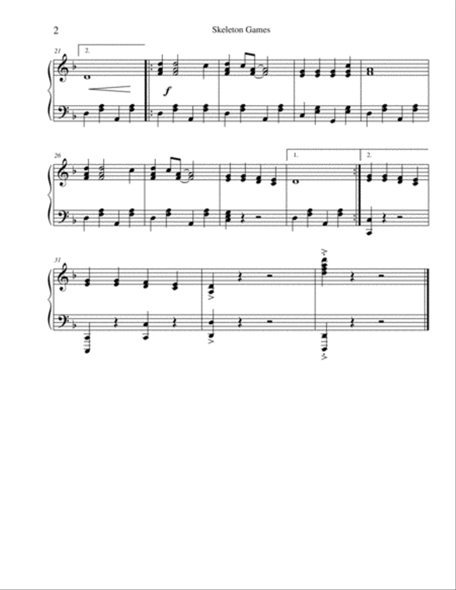 4 Super Fun Songs For Halloween Piano Solo scores gallery preview page 5
