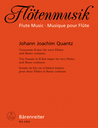 Book cover for Trio Sonata for two Flutes and Basso continuo B flat major