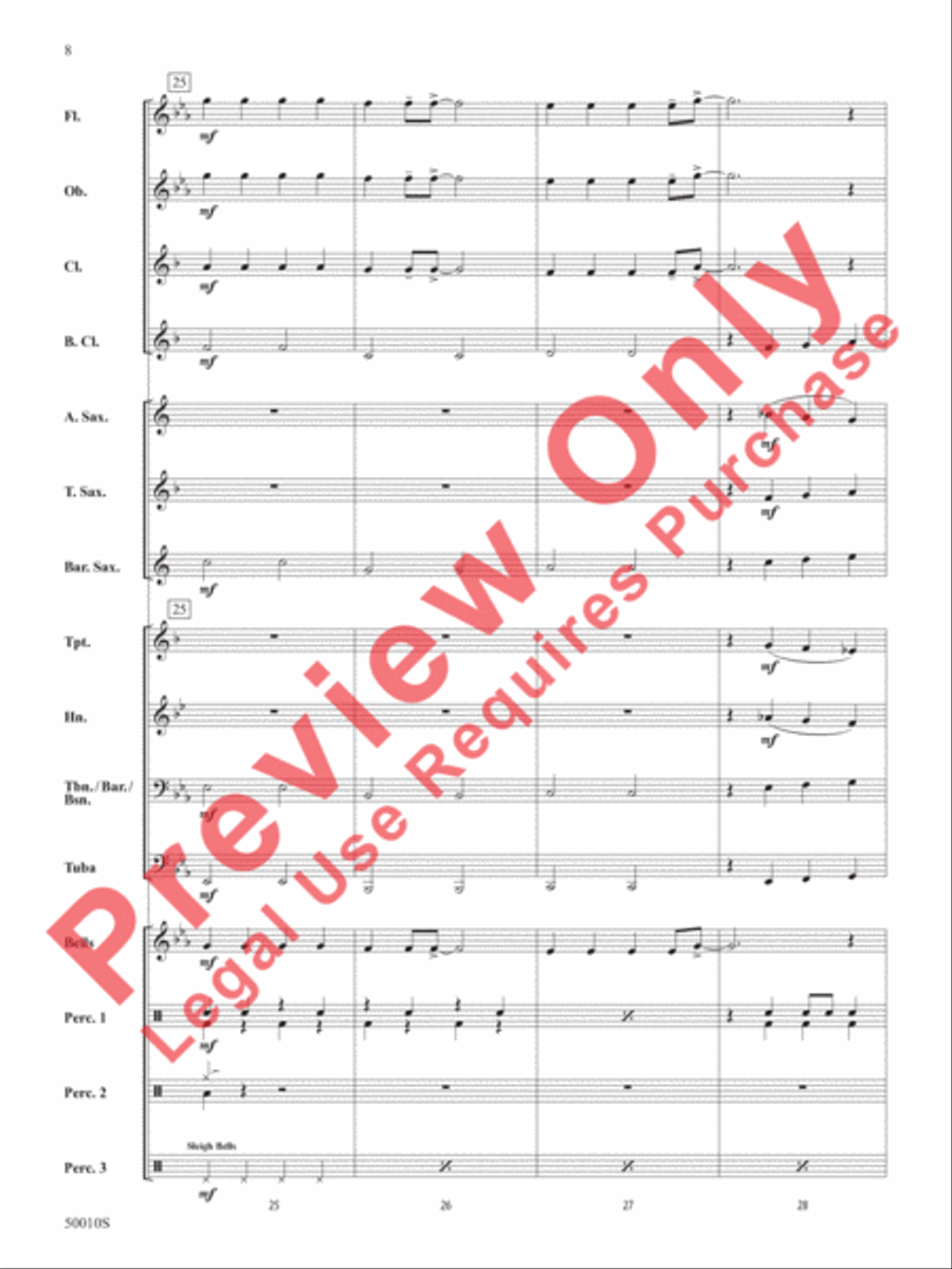 A Holiday Santa-bration Concert Band scores gallery preview page 9