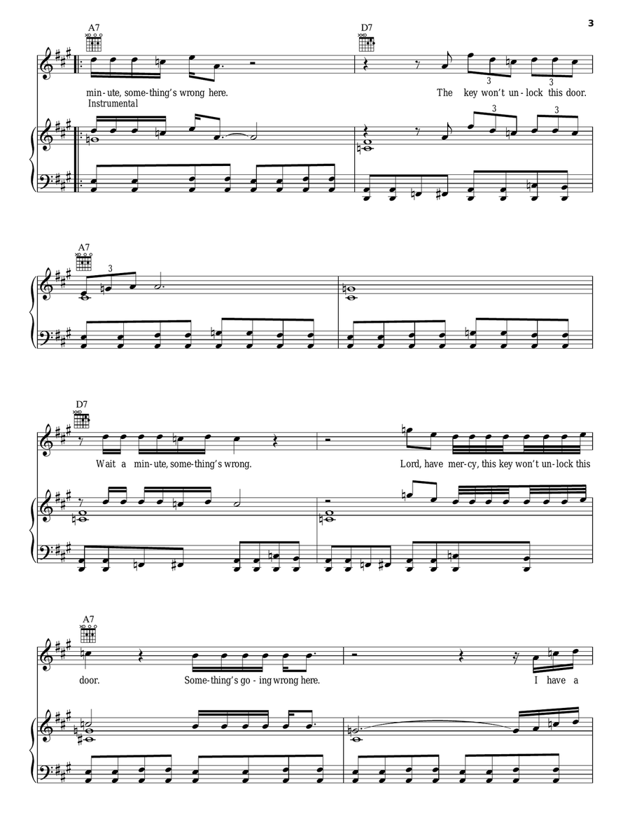 Red House Piano, Vocal, Guitar scores gallery preview page 3