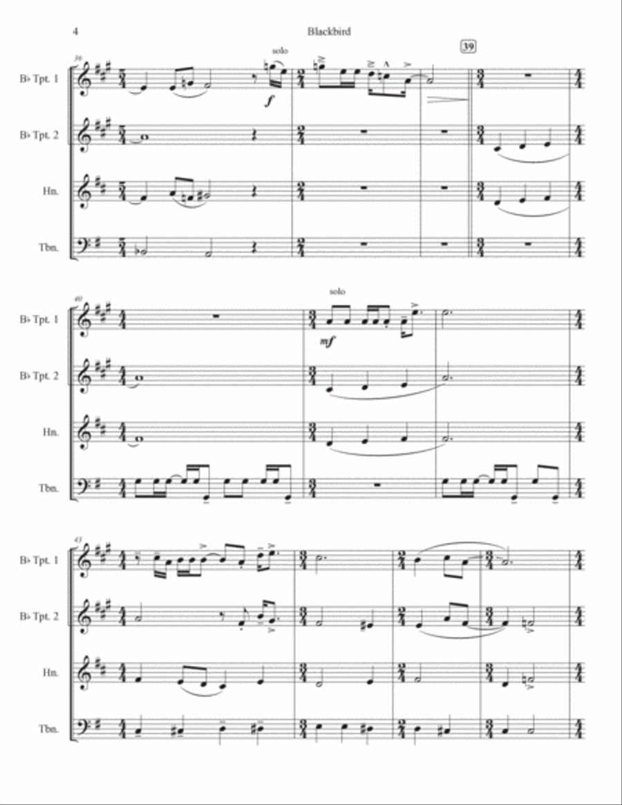 Blackbird Brass Ensemble scores gallery preview page 5