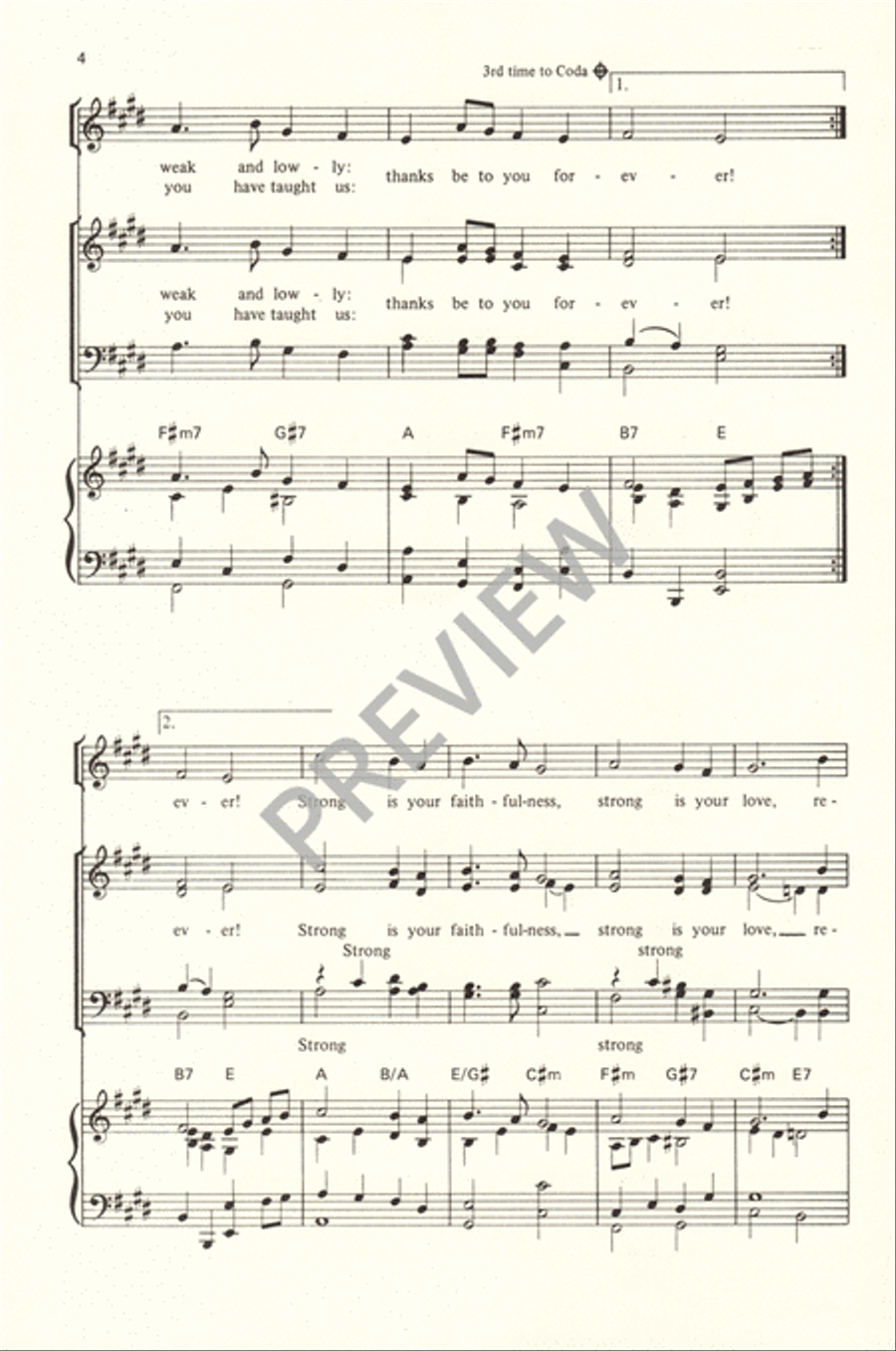 Thanks Be to You 4-Part scores gallery preview page 5