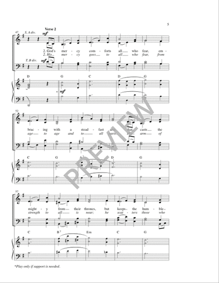 Canticle of Mary Canticle of Mary 4-Part scores gallery preview page 6