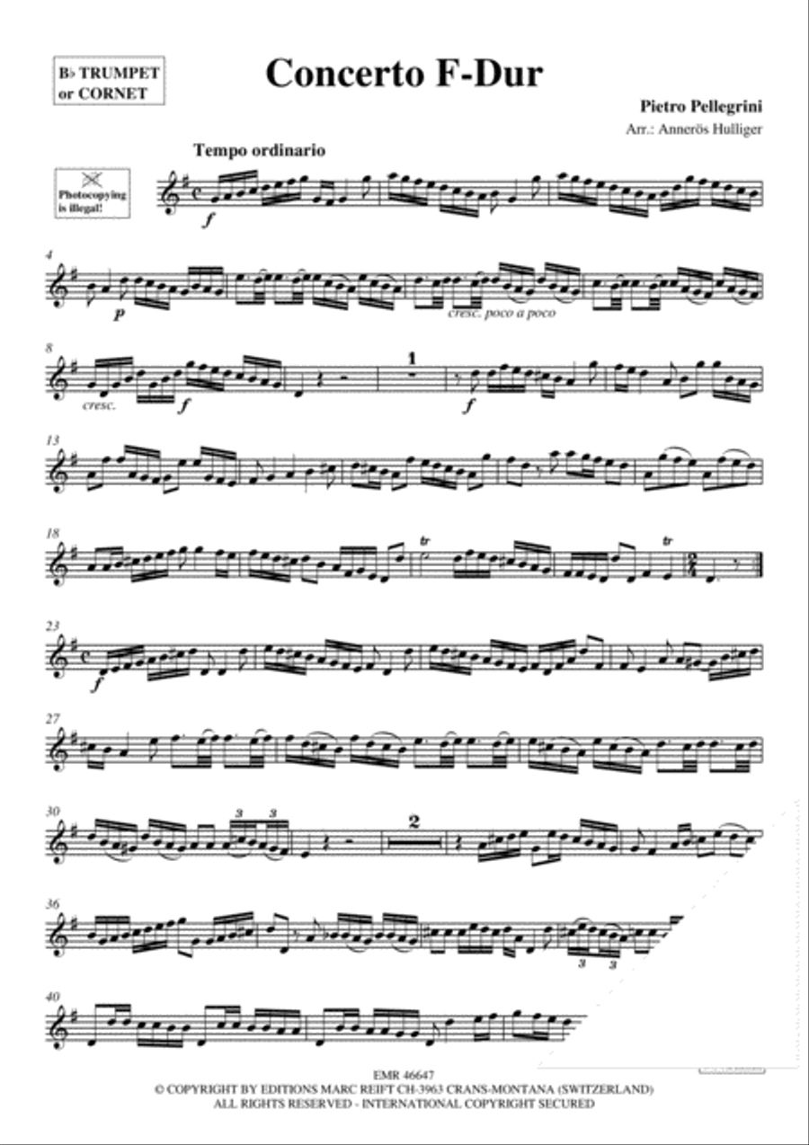 Concerto F-Dur Concerto F-Dur Cornet scores gallery preview page 3