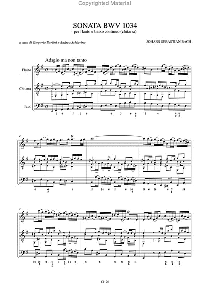 Sonata BWV 1034 for Flute and Guitar