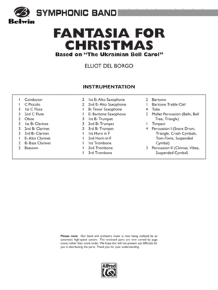 Fantasia for Christmas (based on "The Ukranian Bell Carol"): Score