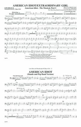 American Idiot / Extraordinary Girl: Low Brass & Woodwinds #2 - Bass Clef