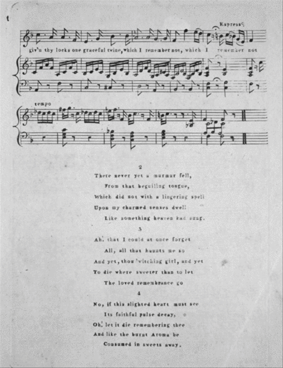 There's Not a Look, a Word of Thine. A Canzonet Voice scores gallery preview page 2