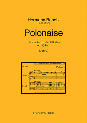 Book cover for Polonaise für Klavier zu vier Händen op. 15/1