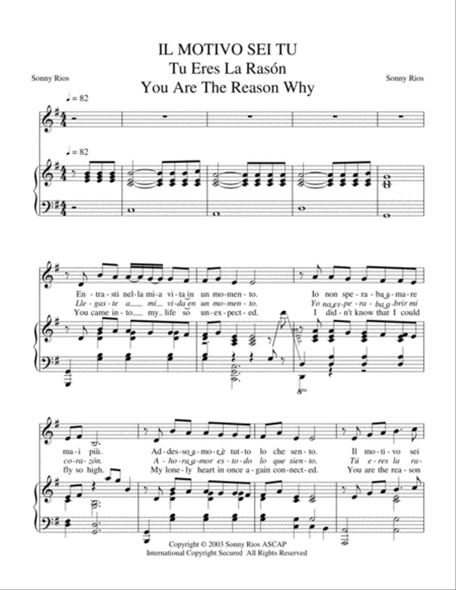 IL MOTIVO SEI TÙ High Voice scores gallery preview page 2