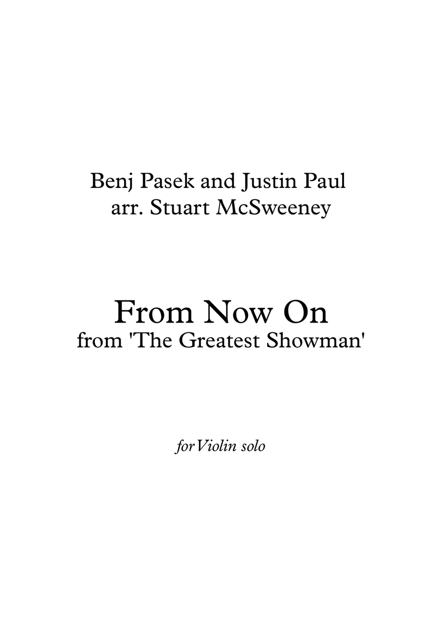 From Now On Violin Solo scores gallery preview page 1