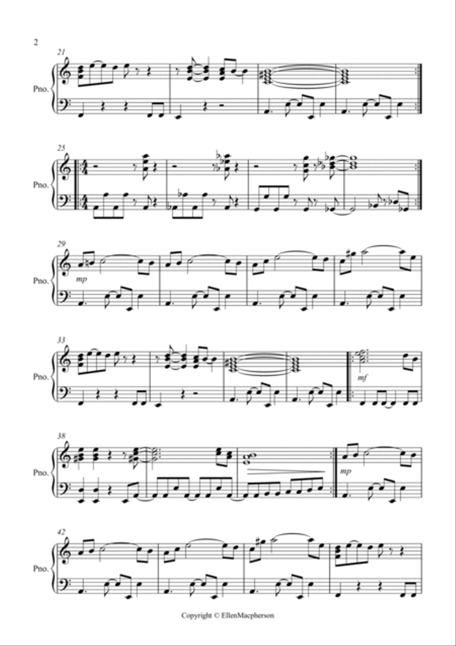 Zanzibar Island Piano Solo scores gallery preview page 2