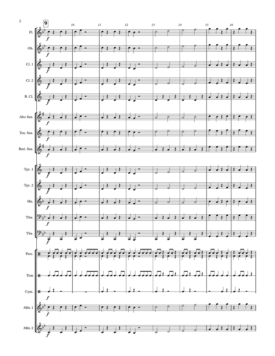 Dragon Warrior - for Young Concert Band Concert Band scores gallery preview page 2