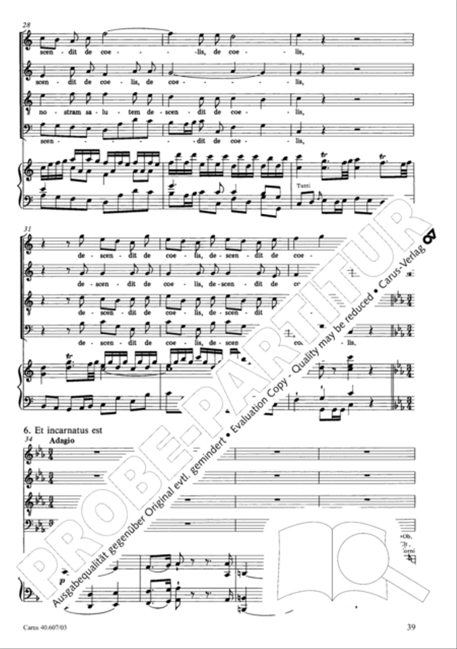 Mass in time of war (Missa in tempore belli) 4-Part scores gallery preview page 46