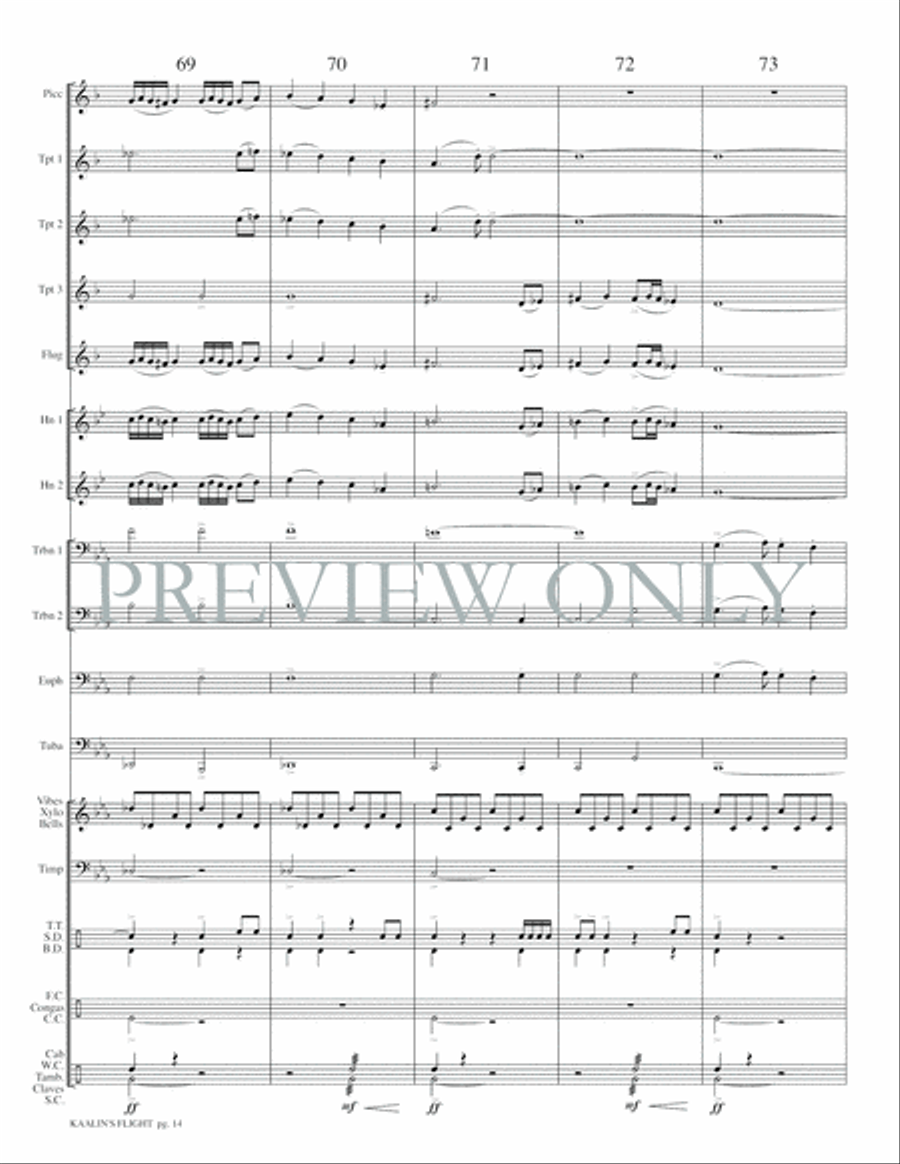 Kaalin's Flight Kaalin's Flight Small Ensemble scores gallery preview page 16
