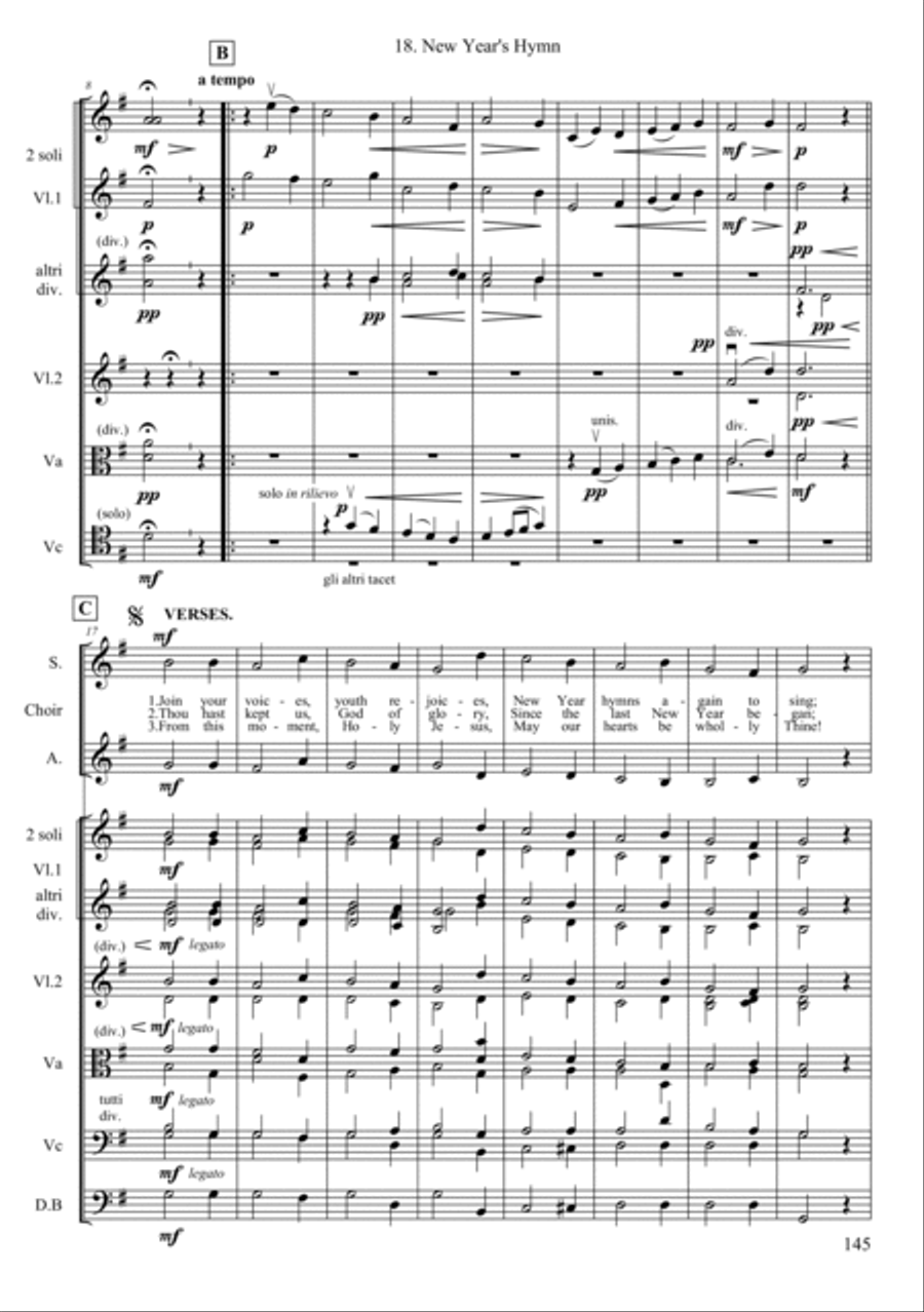 New Year's Hymn String Orchestra scores gallery preview page 2
