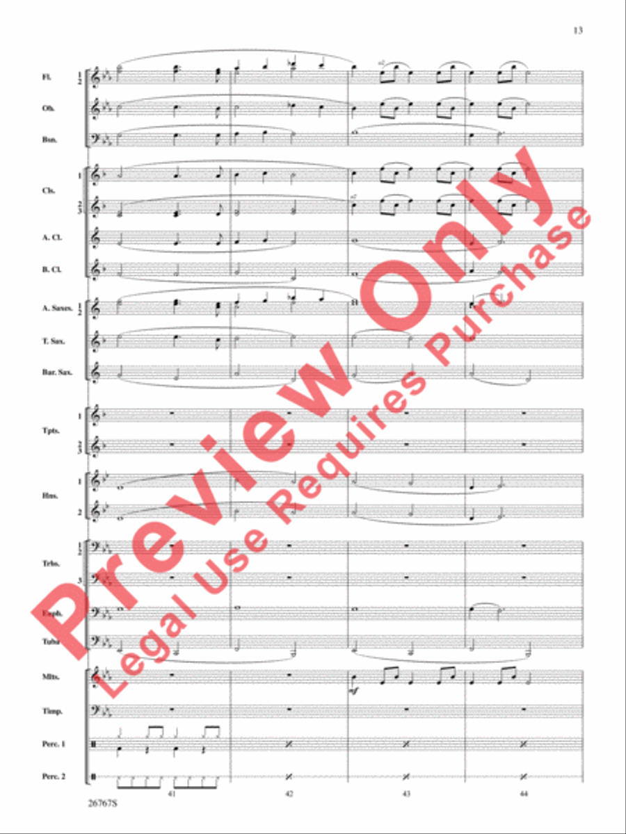 Variations on Ding Dong the Witch Is Dead (from The Wizard of Oz) Concert Band scores gallery preview page 14