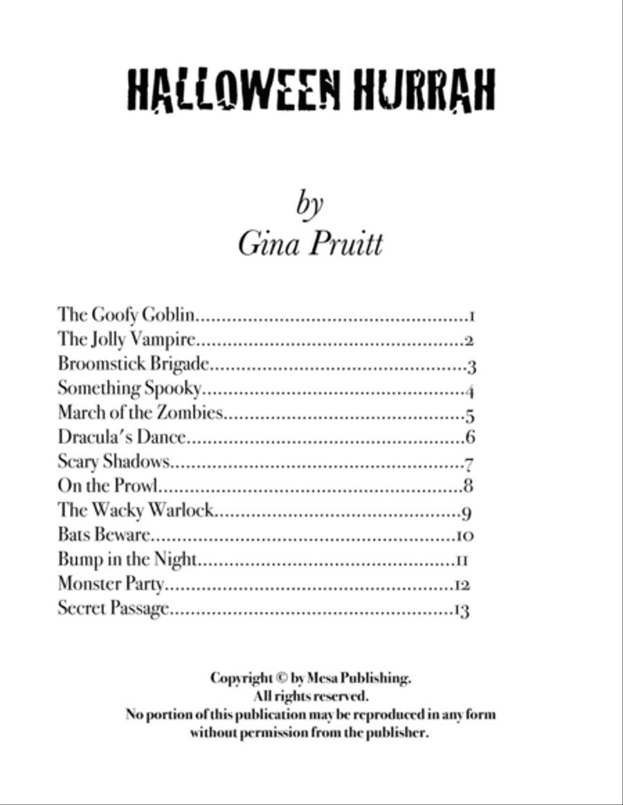 Halloween Hurrah Easy Piano scores gallery preview page 2