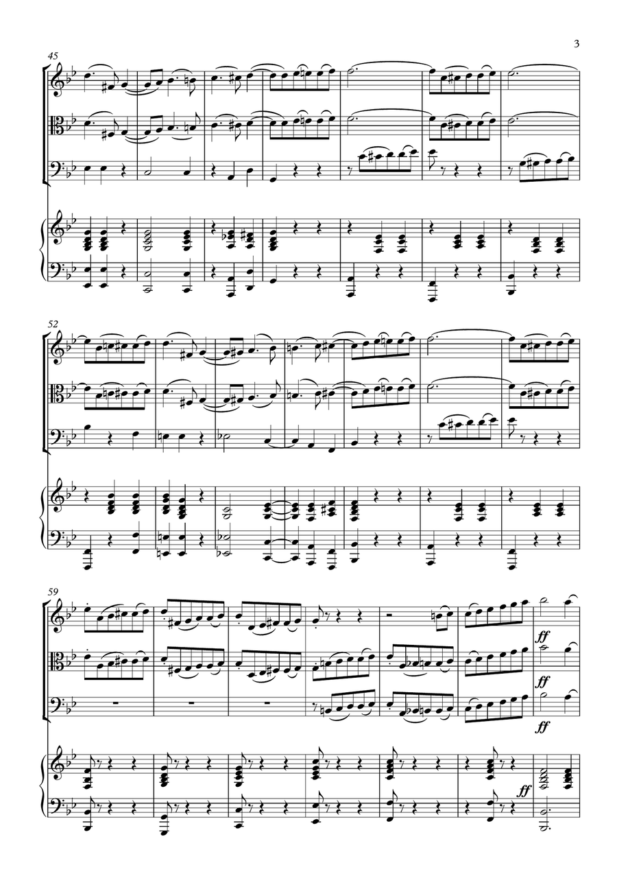 Tchaikovsky: Nutcracker Waltz Finale (for Piano Quartet) Piano Quartet scores gallery preview page 4