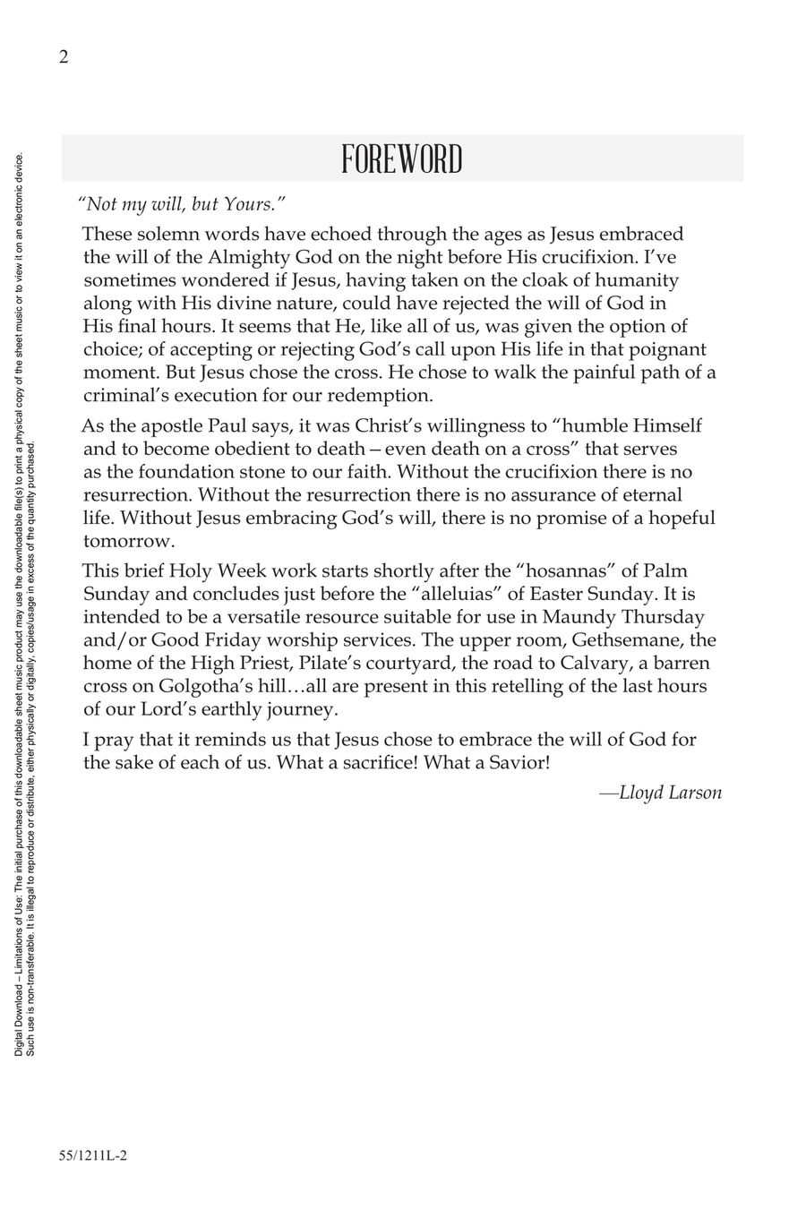 Not My Will, But Yours Choir scores gallery preview page 2