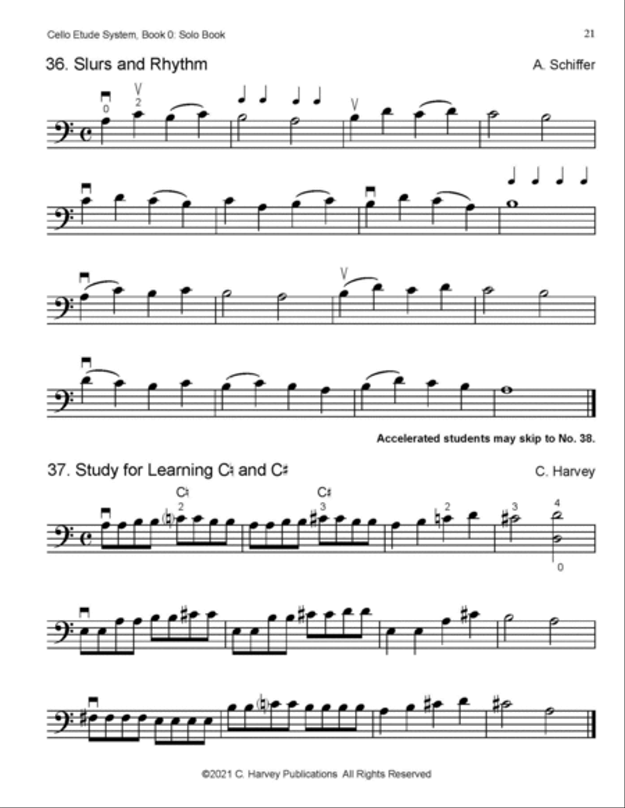 The Cello Etude System, Part 0; Beginning Studies - Solo Book Cello scores gallery preview page 3