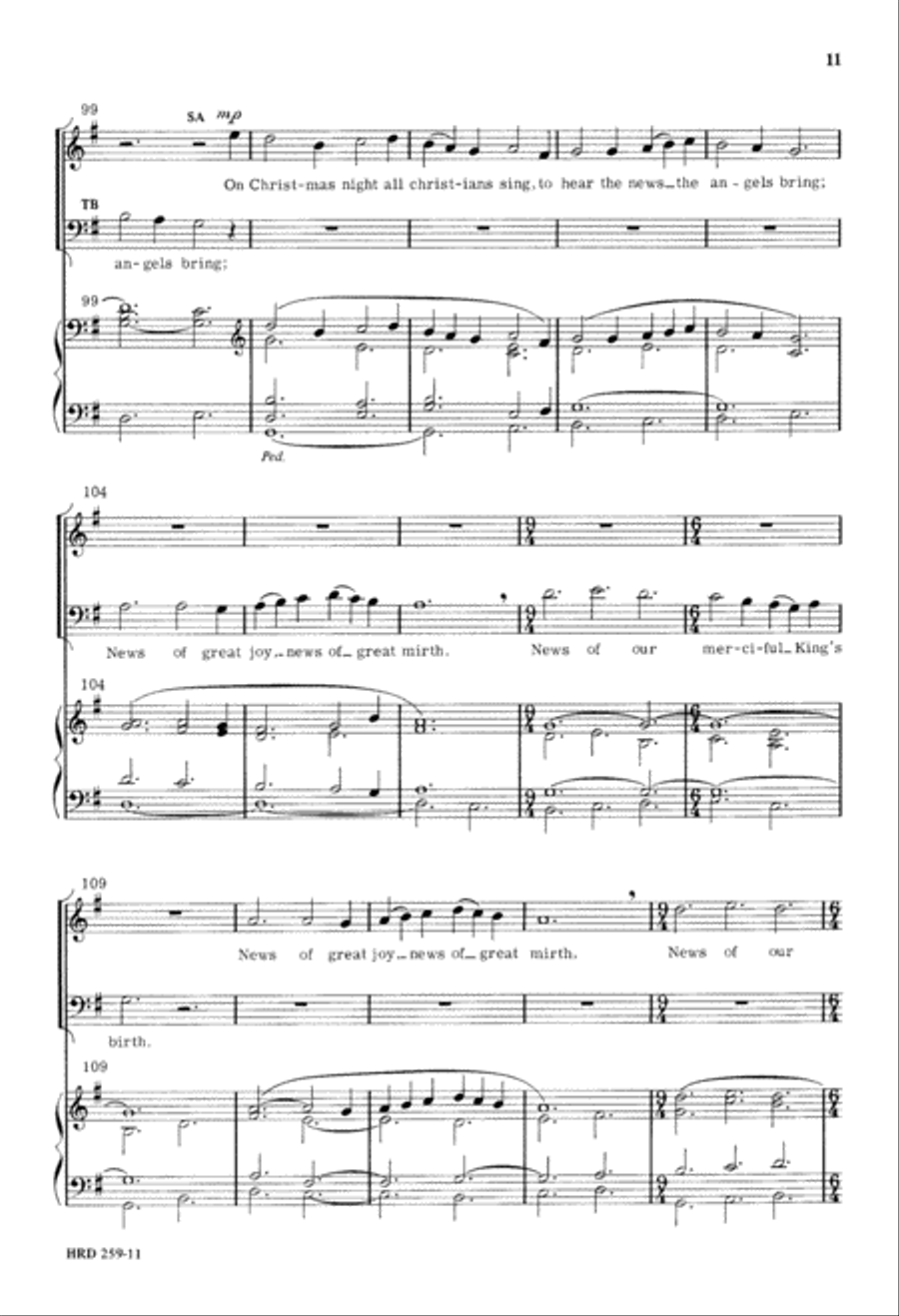 Fantasia on Christmas Carols 4-Part scores gallery preview page 12