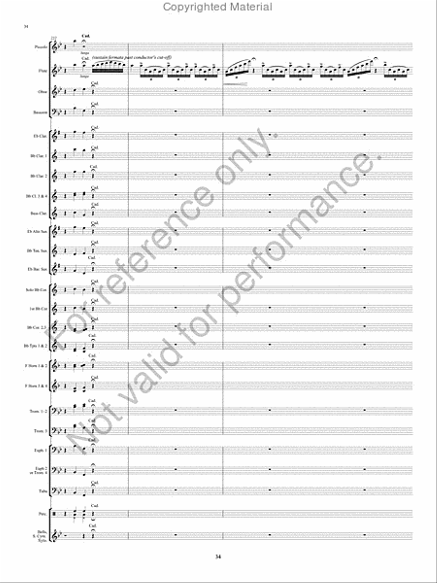 The Pirates of Penzance Concert Band scores gallery preview page 35