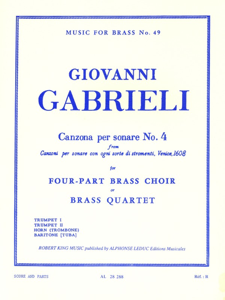 Canzona Per Sonare No.4 - Brass Quartet