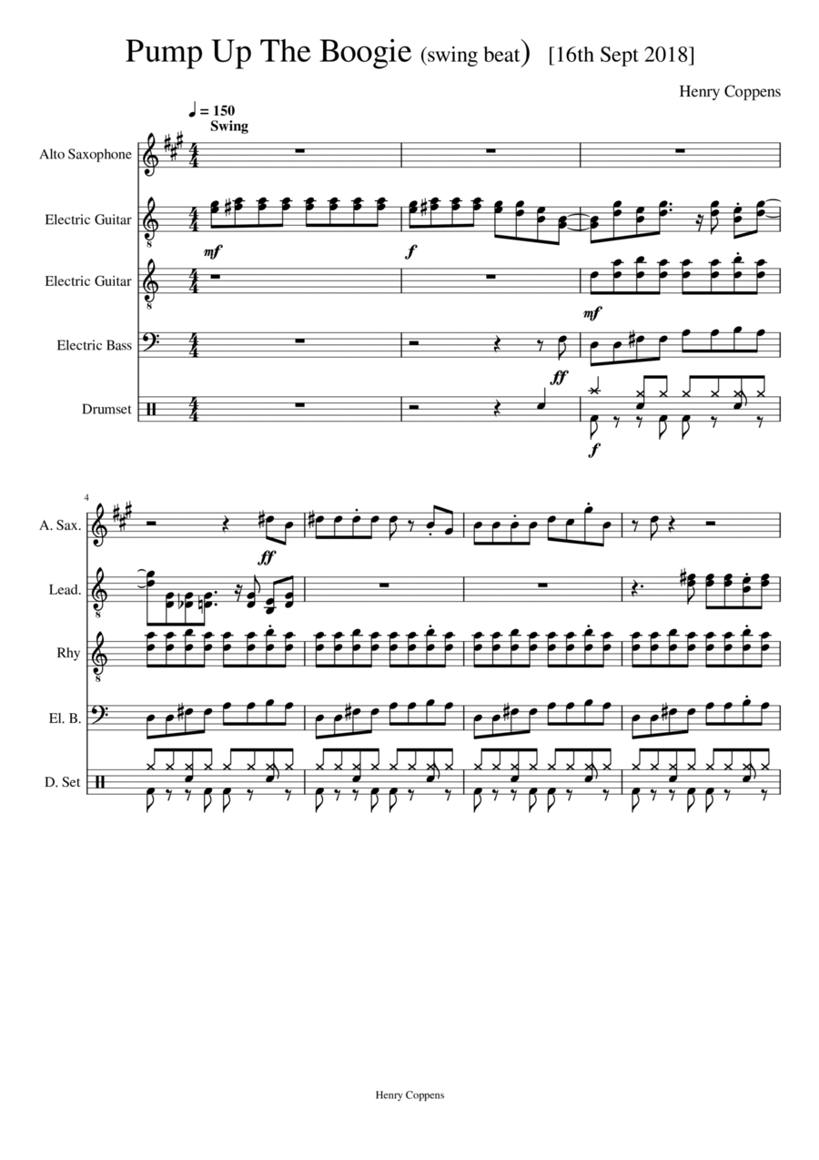 Pump Up The Boogie Small Ensemble scores gallery preview page 1