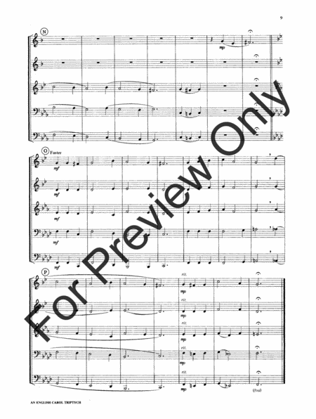 English Carol Triptych by Donald E. Matthews Brass Ensemble - Sheet Music