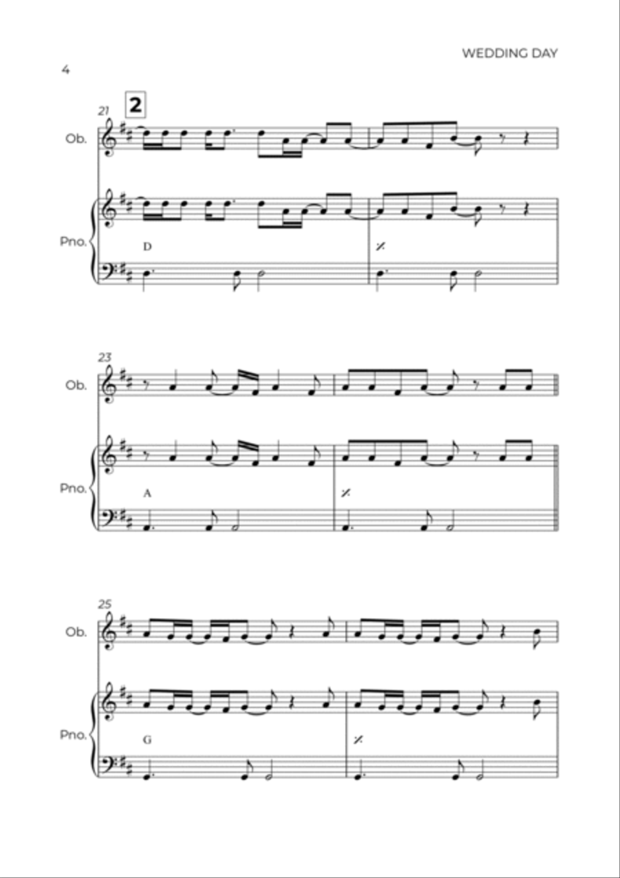 Wedding Day Piano scores gallery preview page 4